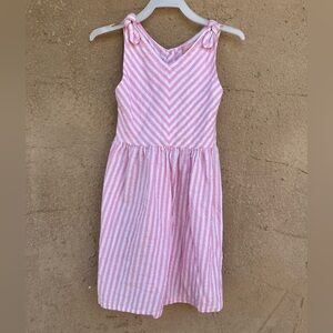 Charming Pink Striped Kids Dress